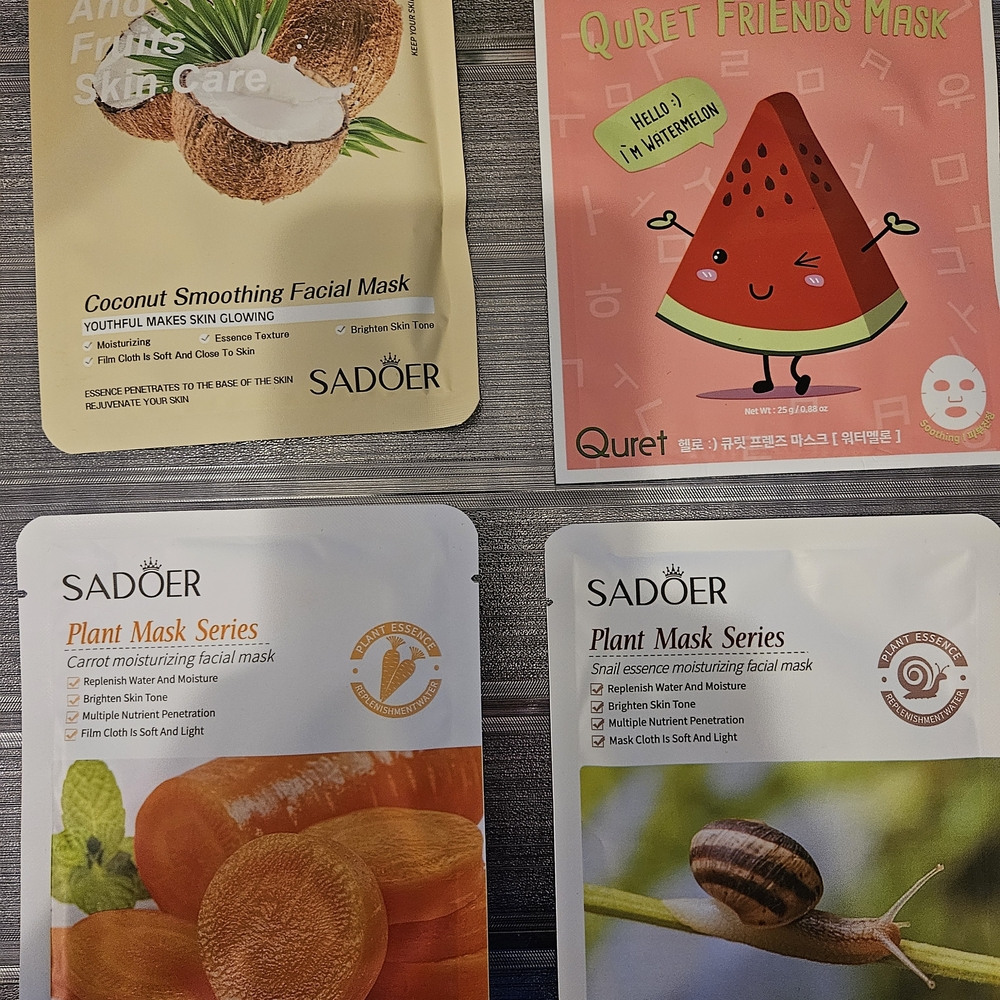 SADÖER Plant & Coconut Facial Mask Assorted Pack 3 Pack